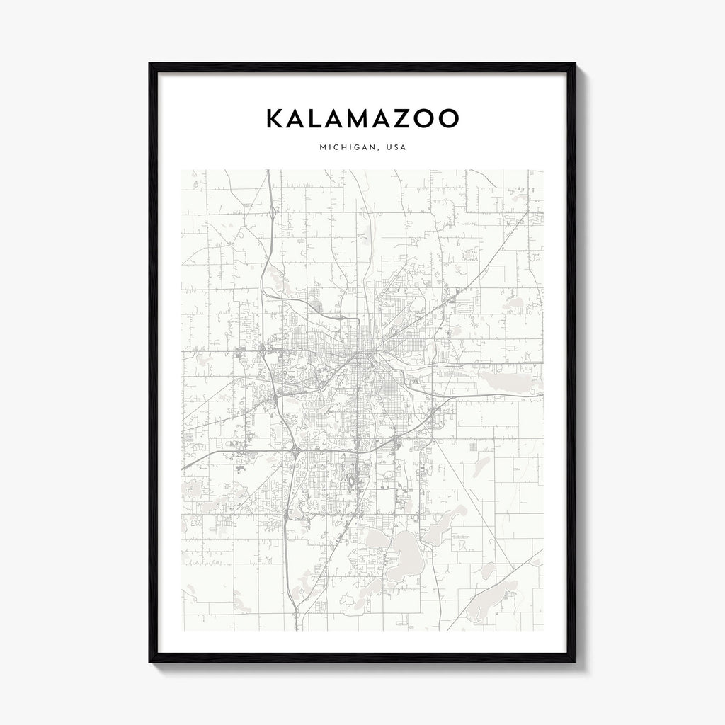 Kalamazoo Map Poster