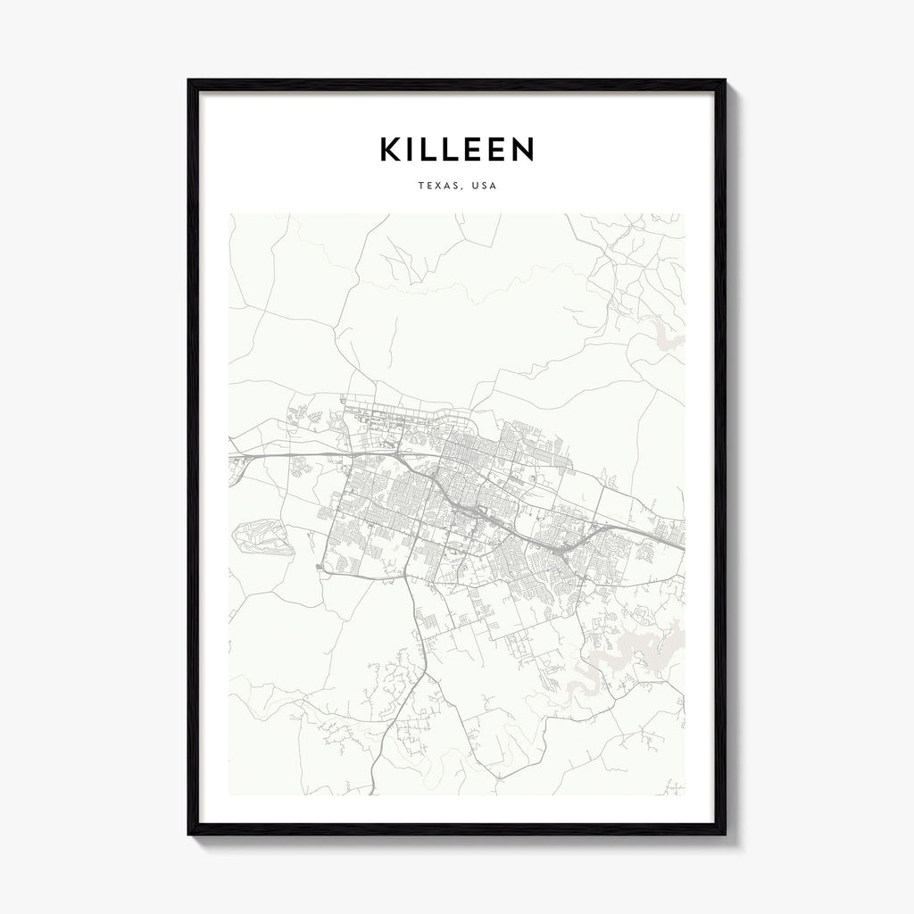 Killeen Map Poster