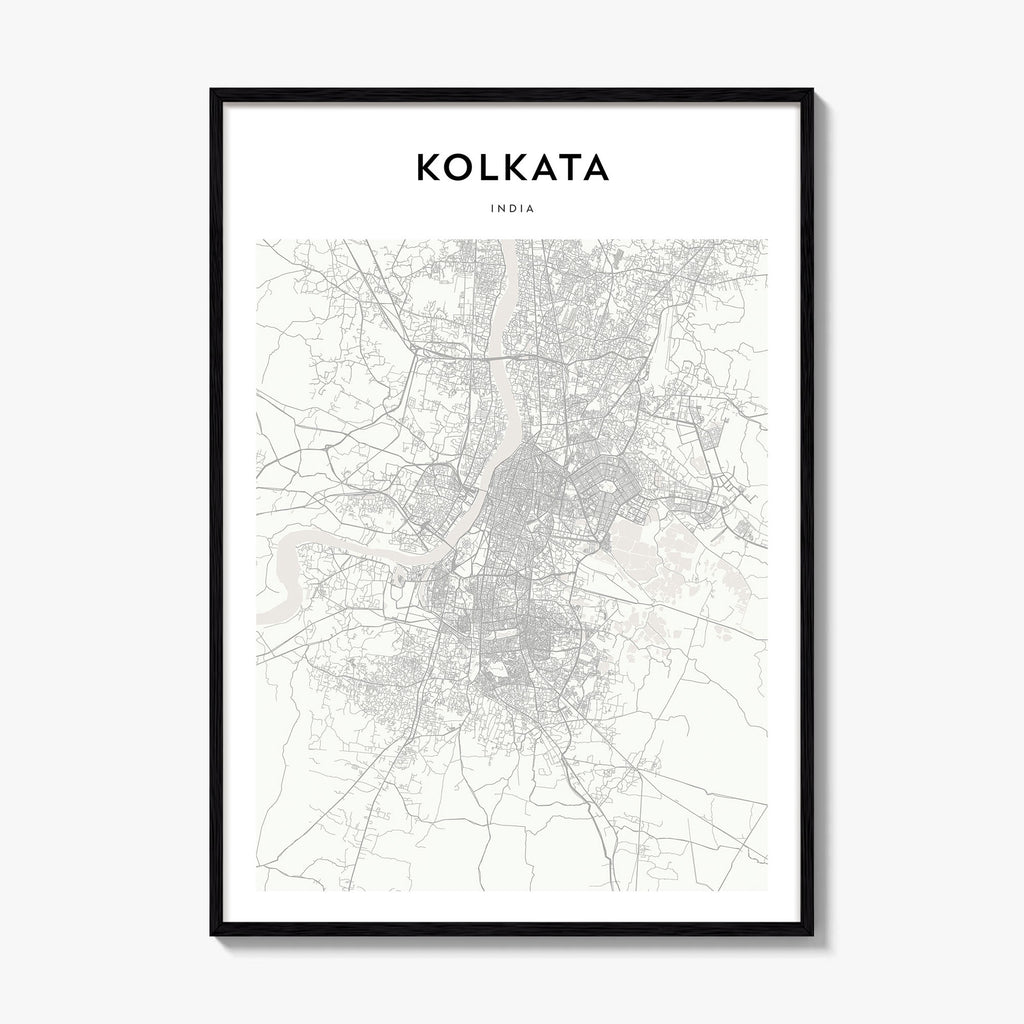 Kolkata Map Poster
