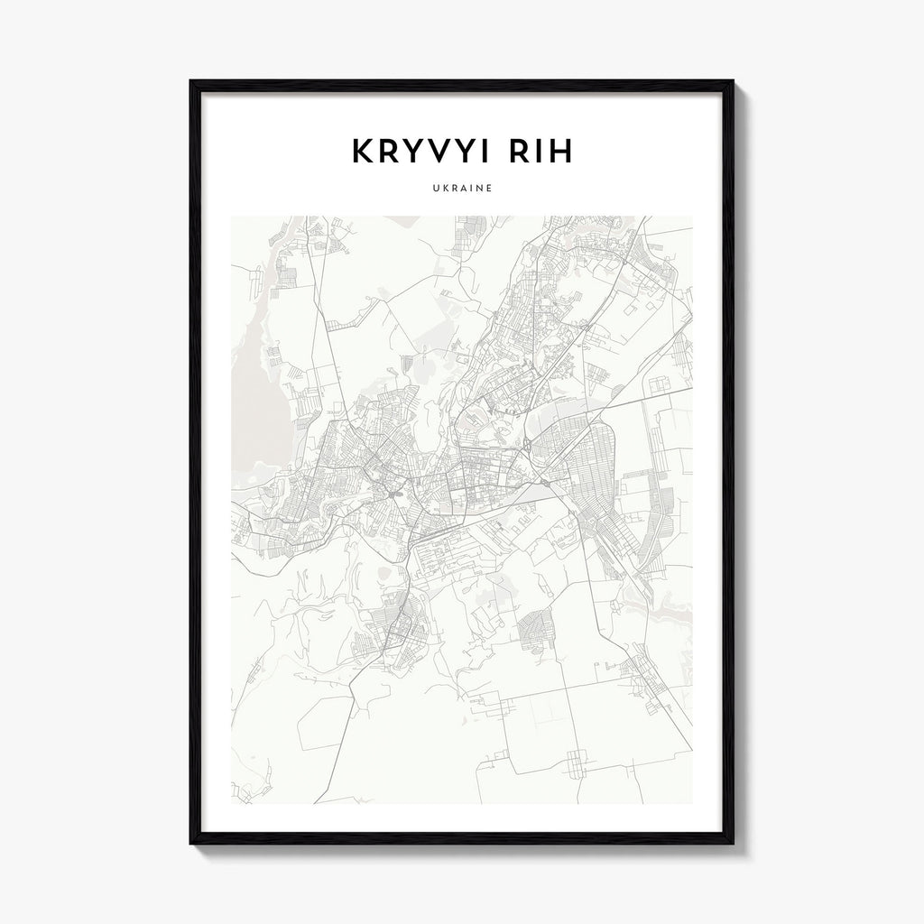 Kryvyy Rih Map Poster