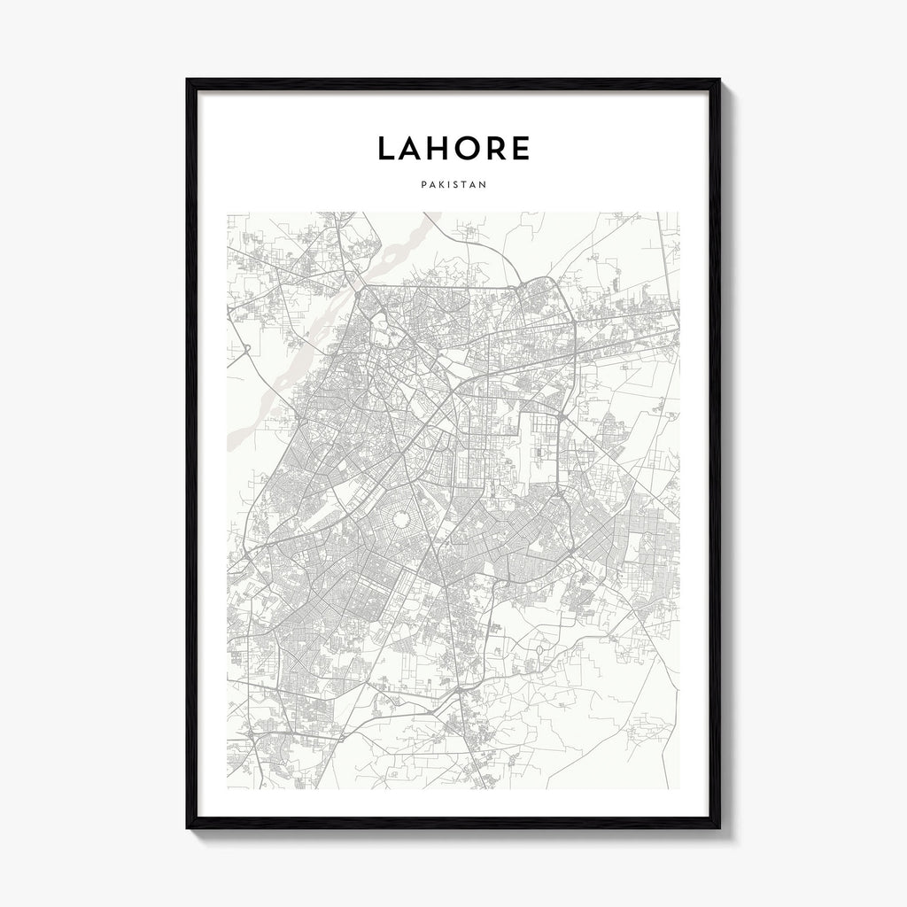Lahore Map Poster