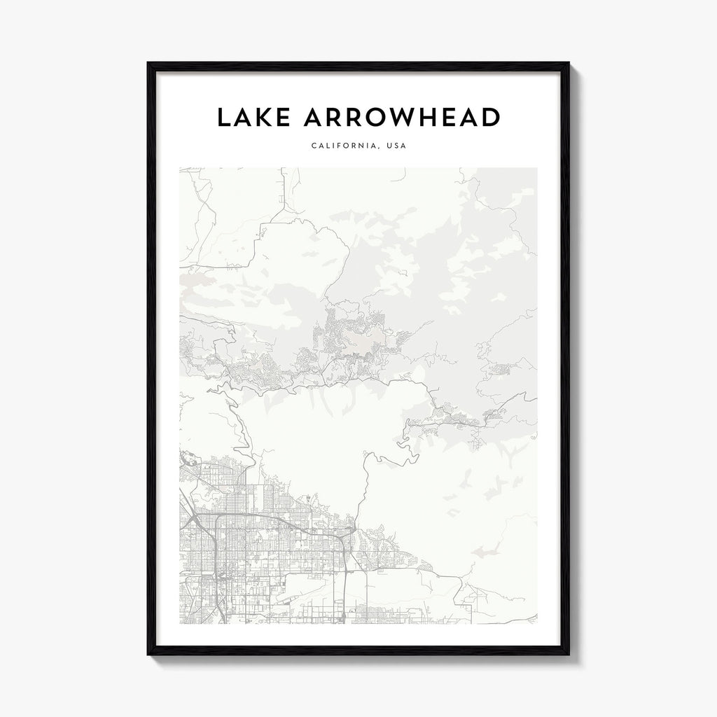 Lake Arrowhead Map Poster