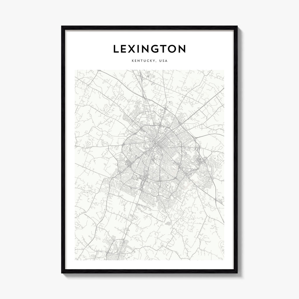 Lexington Kentucky Map Poster