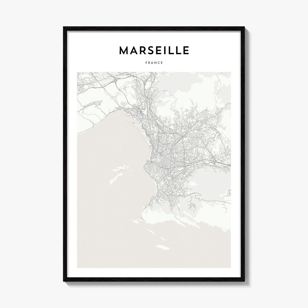 Marseille Map Poster