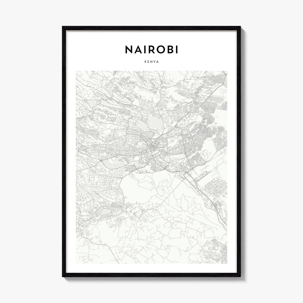 Nairobi Map Poster