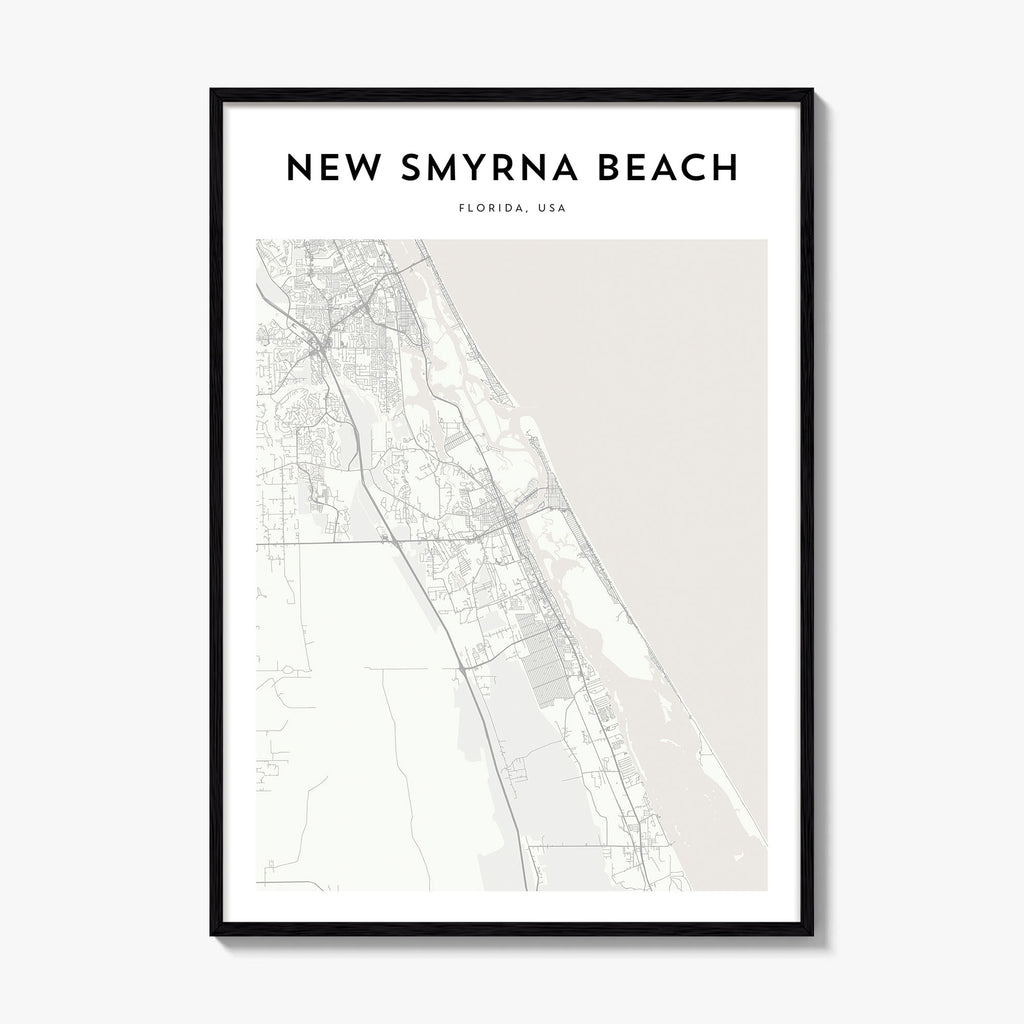 New Smyrna Beach Map Poster