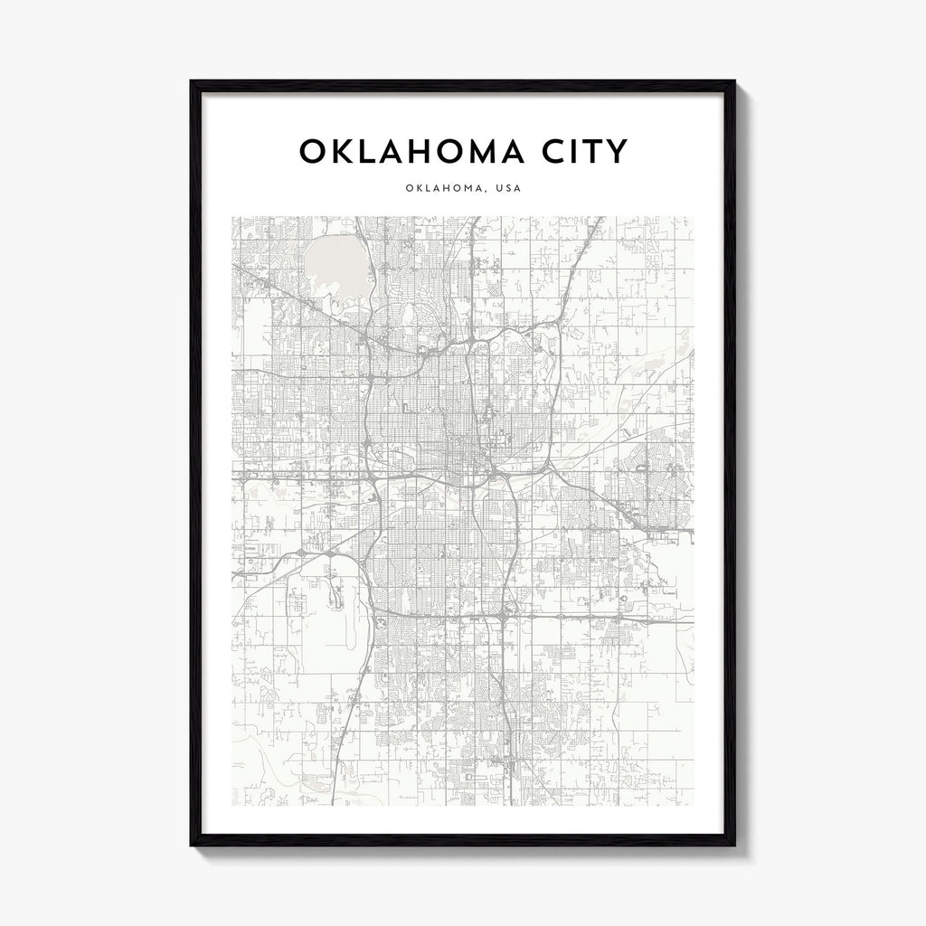Oklahoma City Map Poster