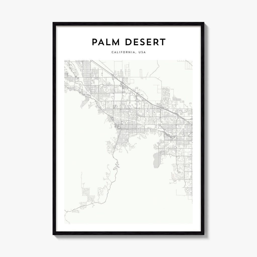 Palm Desert Map Poster