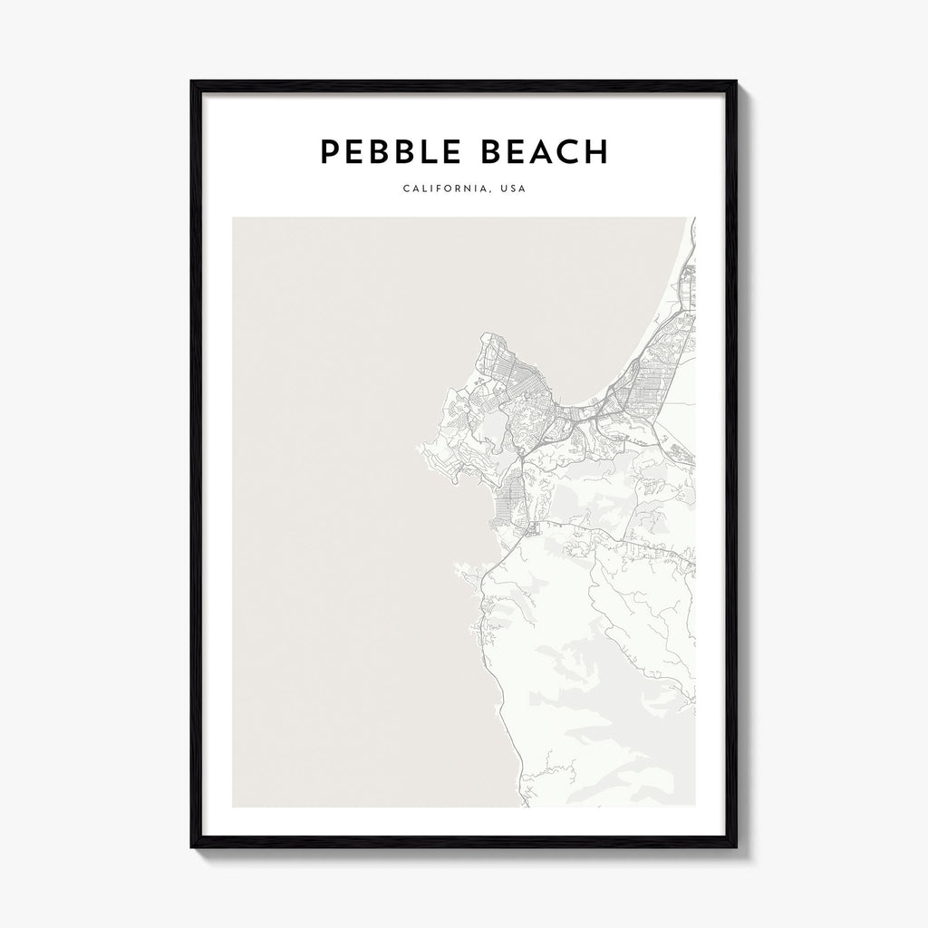 Pebble Beach Map Poster