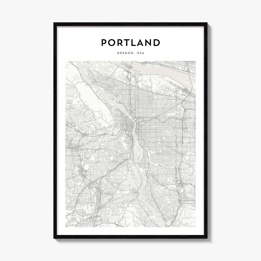 Portland Oregon Map Poster