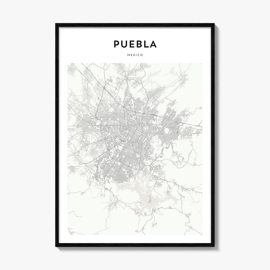Puebla Map Poster