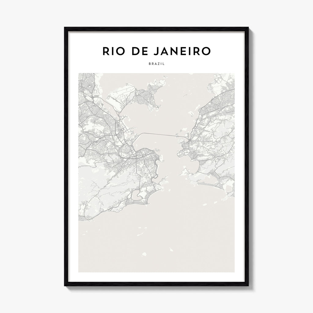 Rio De Janeiro Map Poster