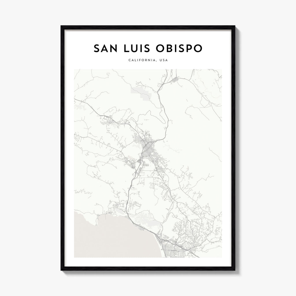 San Luis Obispo Map Poster