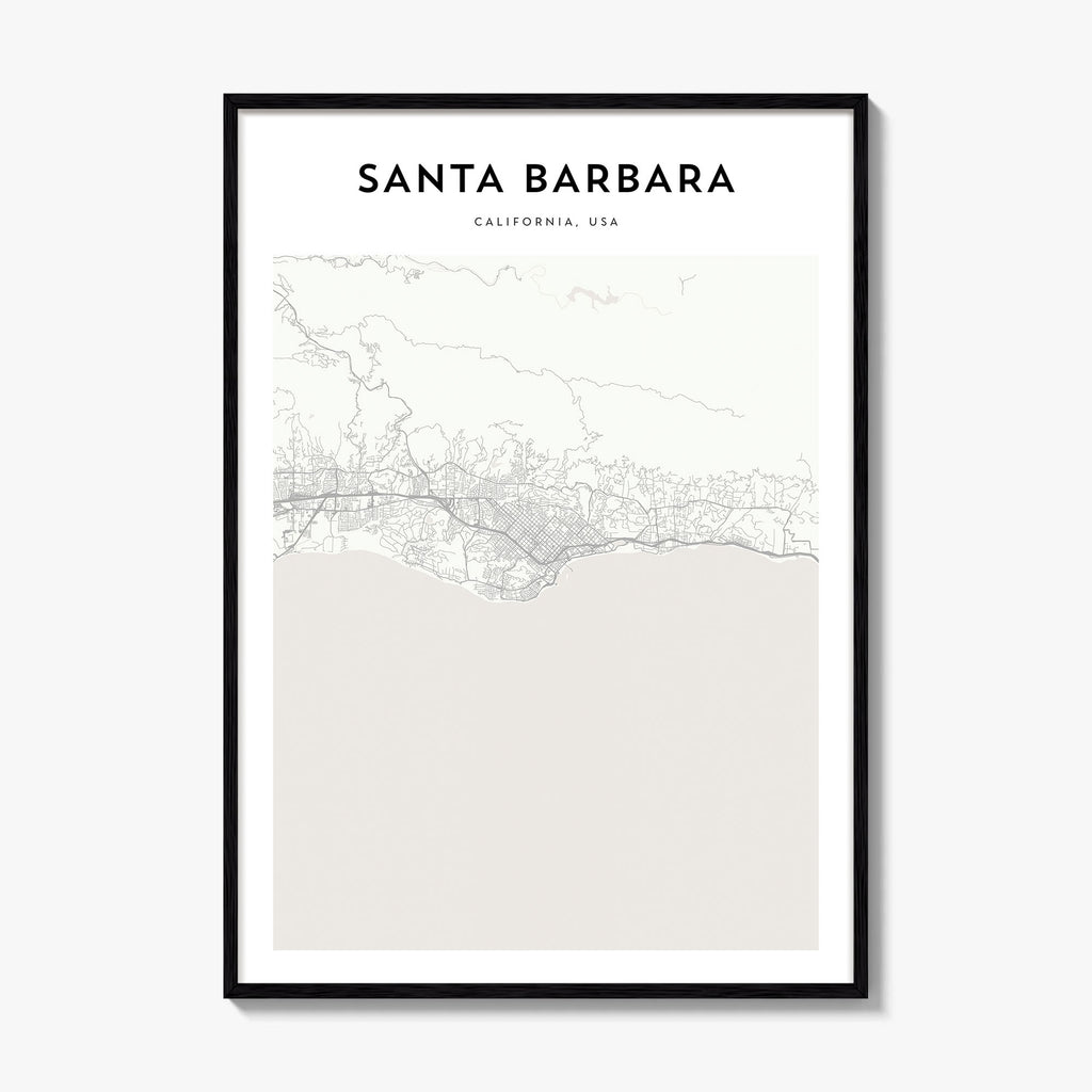 Santa Barbara Map Poster