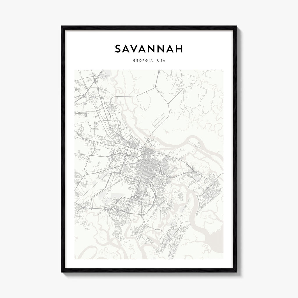 Savannah Map Poster