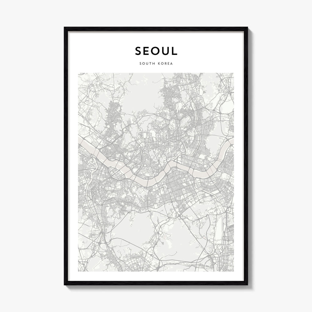 Seoul Map Poster
