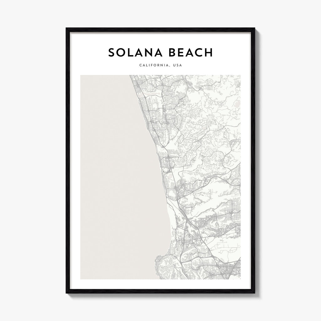 Solana Beach Map Poster