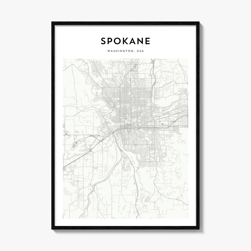 Spokane Map Poster