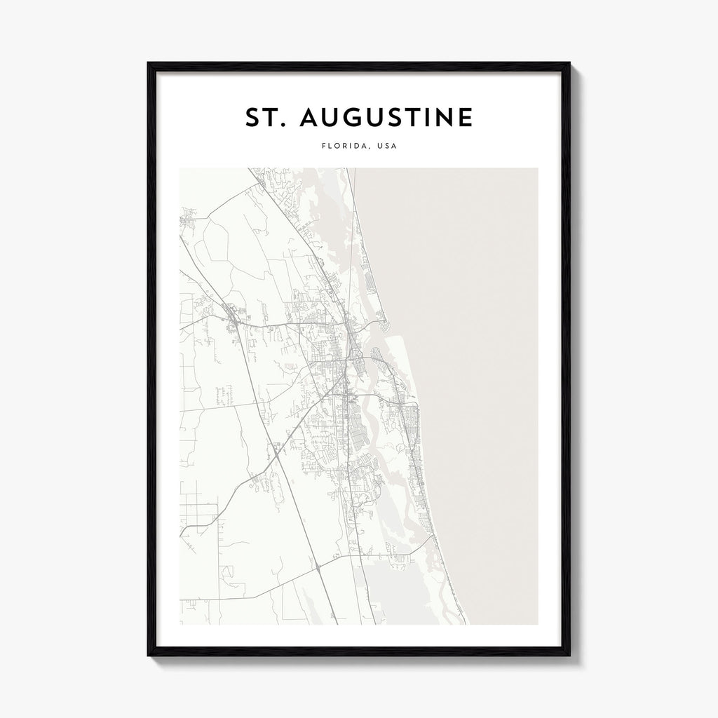 St Augustine Map Poster