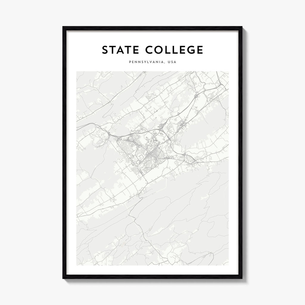 State College Map Poster