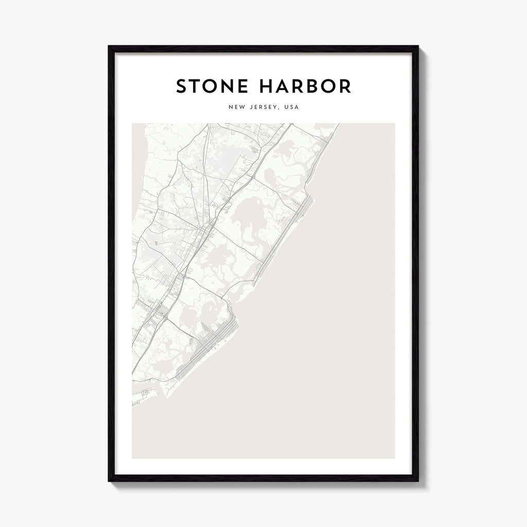 Stone Harbor Map Poster