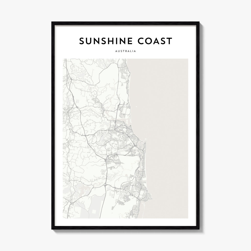 Sunshine Coast Map Poster