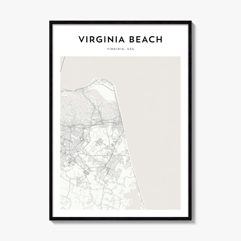 Virginia Beach Map Poster
