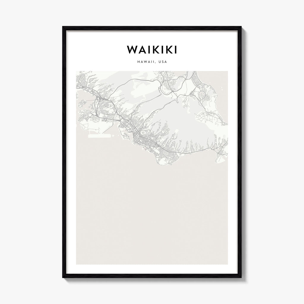 Waikiki Map Poster