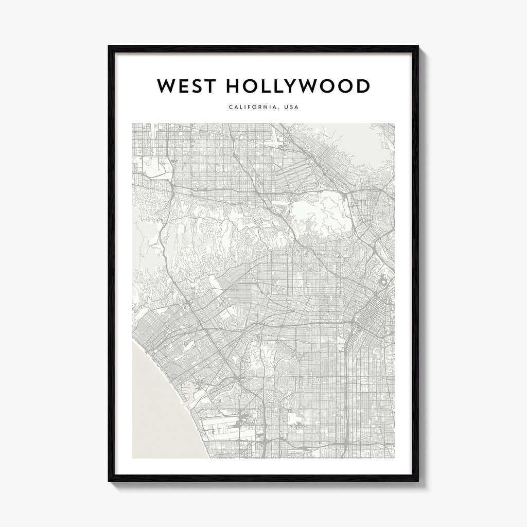 West Hollywood Map Poster