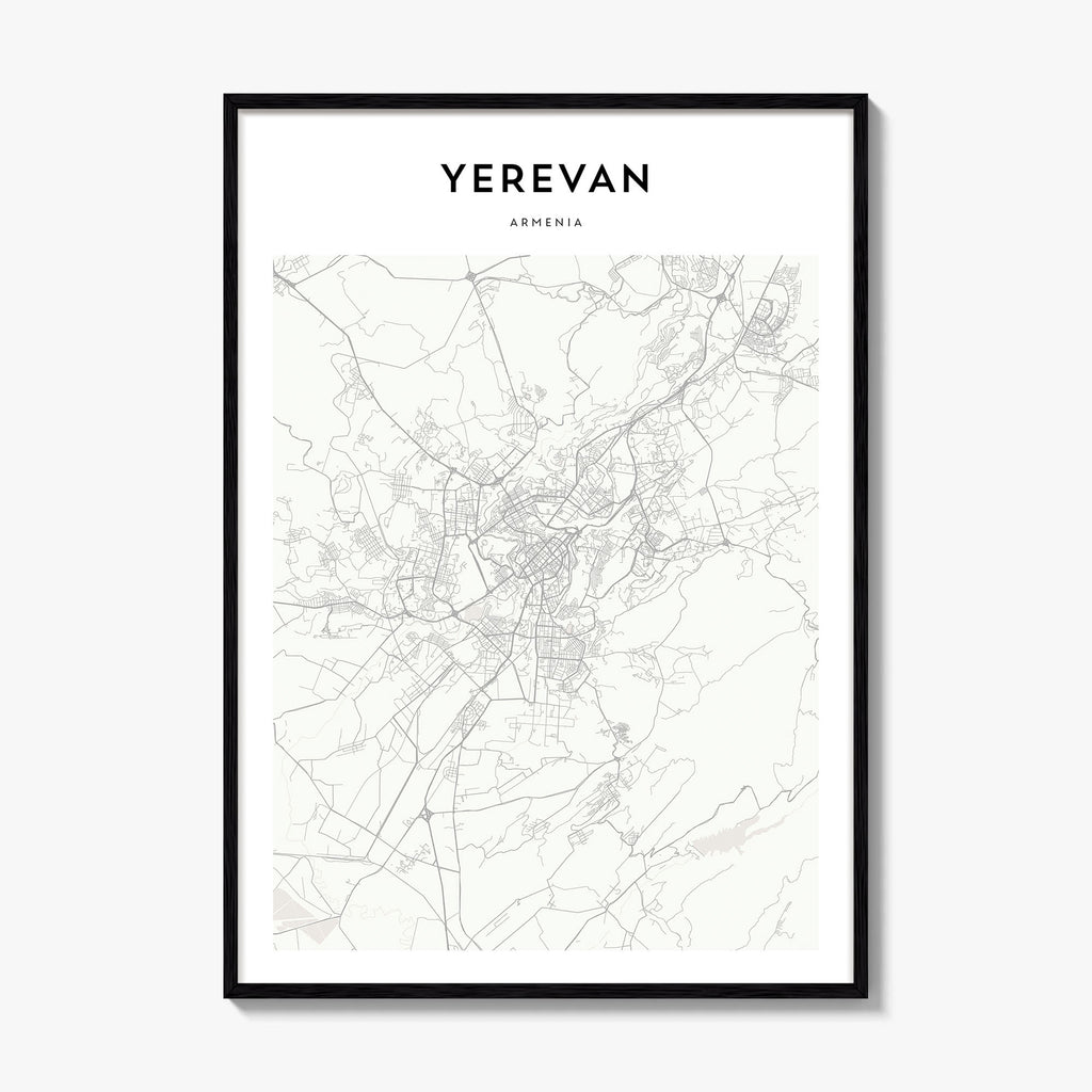 Yerevan Map Poster