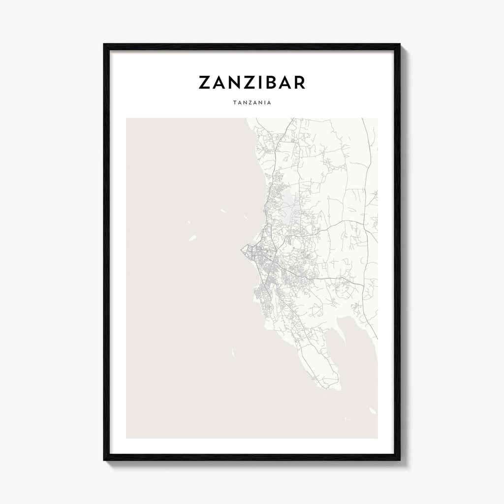 Zanzibar Map Poster